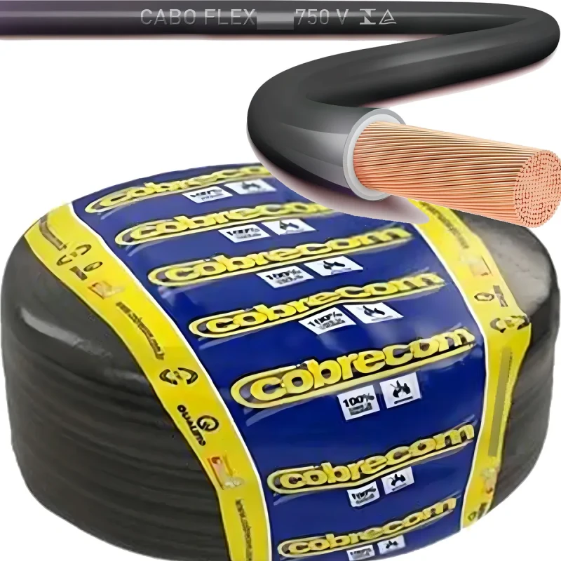 CABO FLEXÍVEL 2,5MM PRETO 750V COBRECOM - METRO