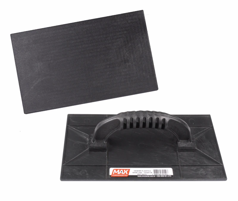 DESEMPENADEIRA PLÁSTICA 17X30CM  - BASE LISA PRETA - MAX FERRAMENTAS
