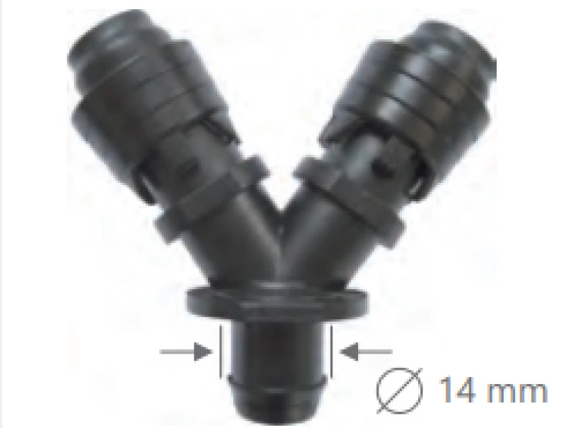 CONECTOR Y INICIAL 16 MM C/ ANEL 6 PONTAS IMPLEBRAS