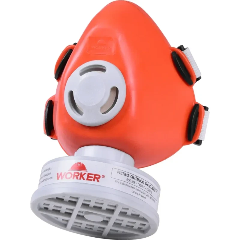 MÁSCARA RESPIRATÓRIA 1/4 FACIAL C/ 1 FILTRO VO -P - WORKER