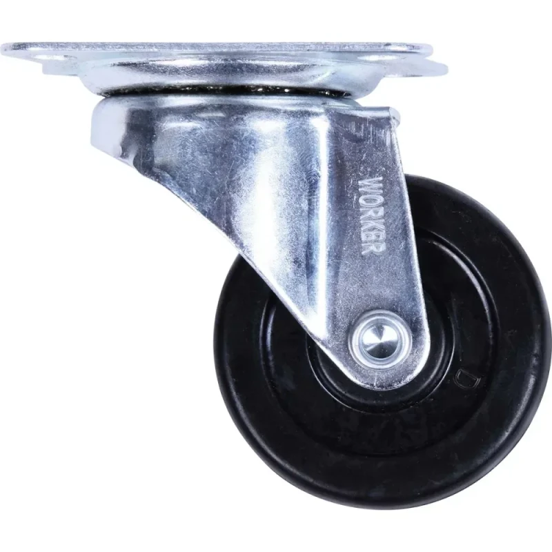 RODIZIO DE BORRACHA GIRATÓRIO PRETO 2" 30KG - WORKER