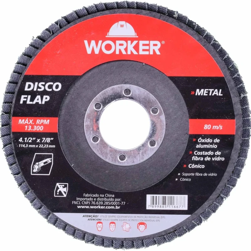 {"pt-BR":"DISCO FLAP CURVO G40 PARA METAL - WORKER"}