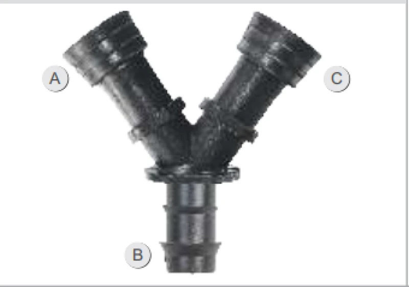 TRANSIÇÃO EM Y 16 MM ANEL 6 PONTAS X 13/15 RANHURAS IMPLEBRAS