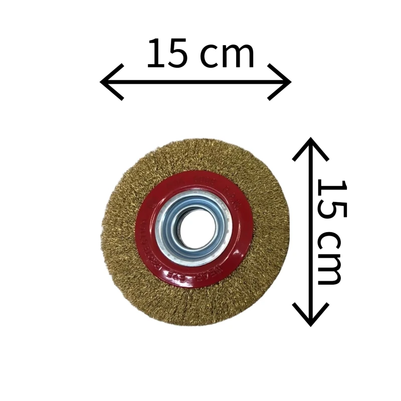 ESCOVA DE AÇO CIRCULAR PARA ESMERIL 6 POL FURO 31,75 MM - WORKER
