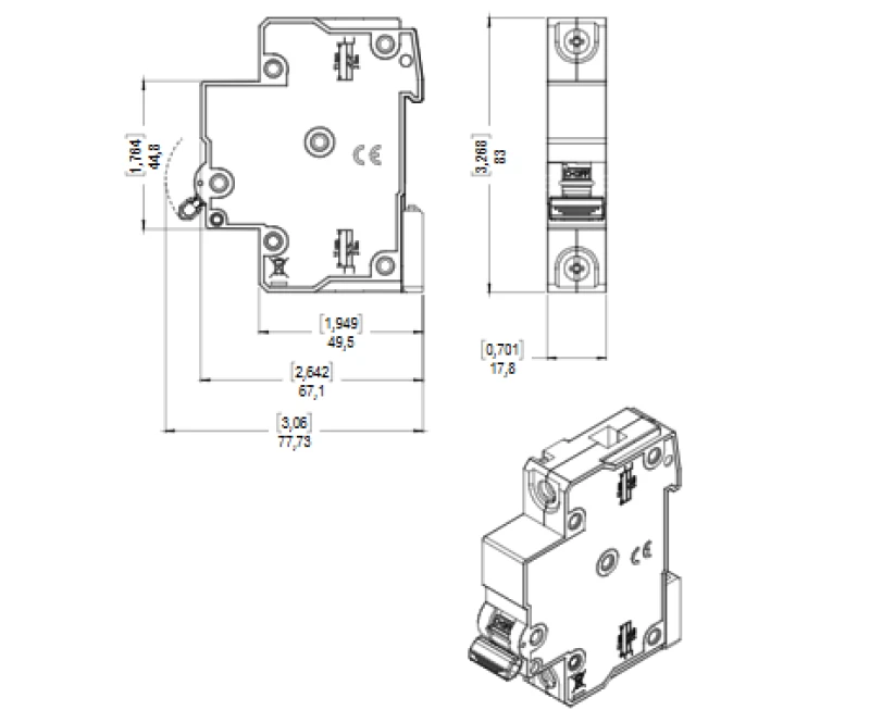 DISJUNTOR MDWP-C32-1 Curva C 32A UNIPOLAR - WEG