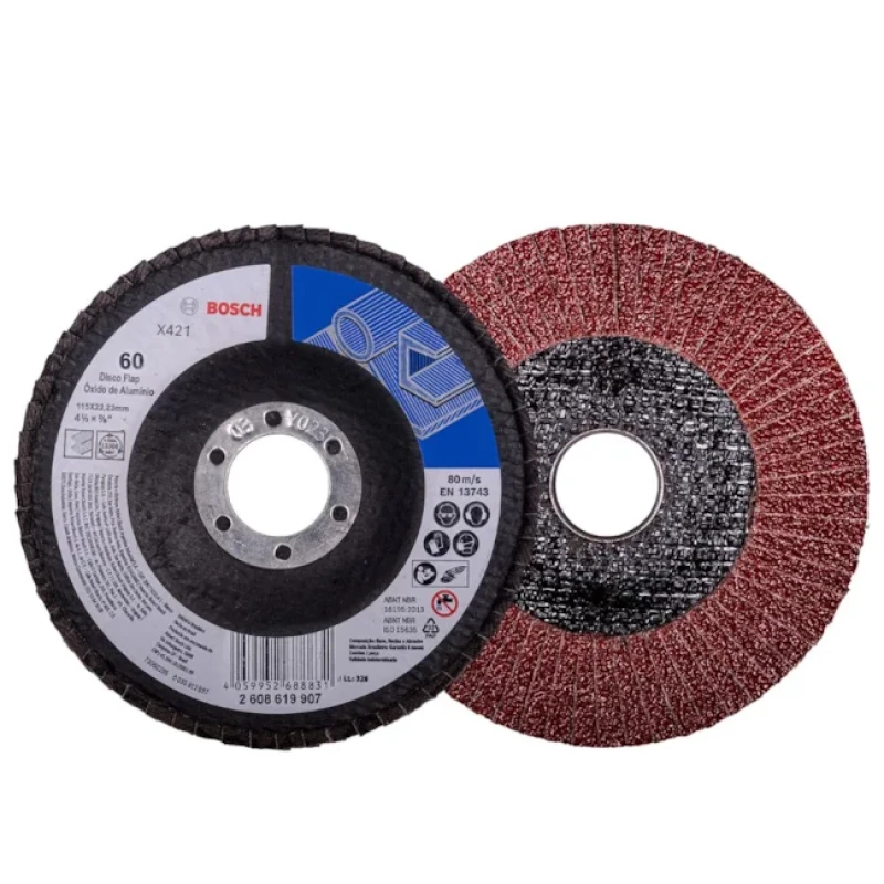 DISCO FLAP CURVO 4.1/2" GRÃO 60 115MM - BOSCH