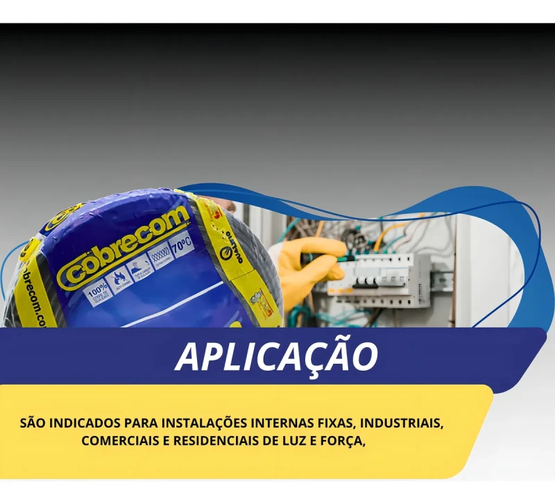 CABO FLEXÍVEL 2,5MM PRETO 750V COBRECOM - METRO