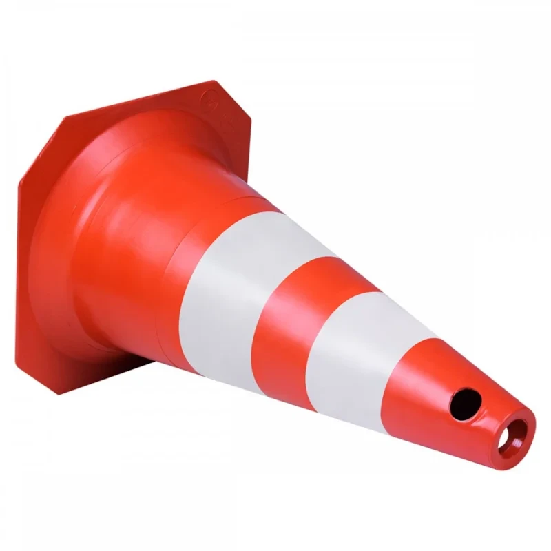 CONE SINALIZAÇÃO EM PVC 75CM LARANJA E BRANCO - WORKER