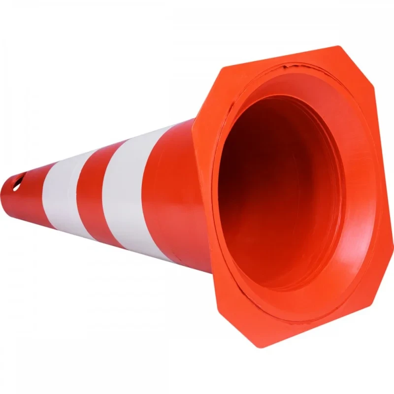 CONE SINALIZAÇÃO EM PVC 75CM LARANJA E BRANCO - WORKER