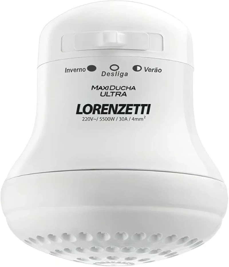 CHUVEIRO ELÉTRICO BRANCO MAXI DUCHA, 3200W 220V - LORENZETTI