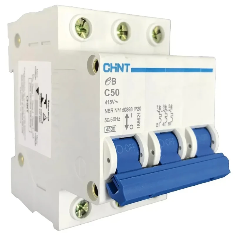 DISJUNTOR DIN TRIPOLAR CURVA C 40 3KA - CHINT