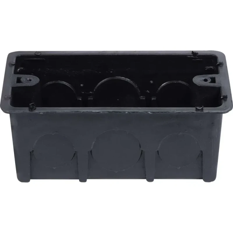 CAIXA DE LUZ EM PVC RETANGULAR PRETA 4X2 - SOMAR 