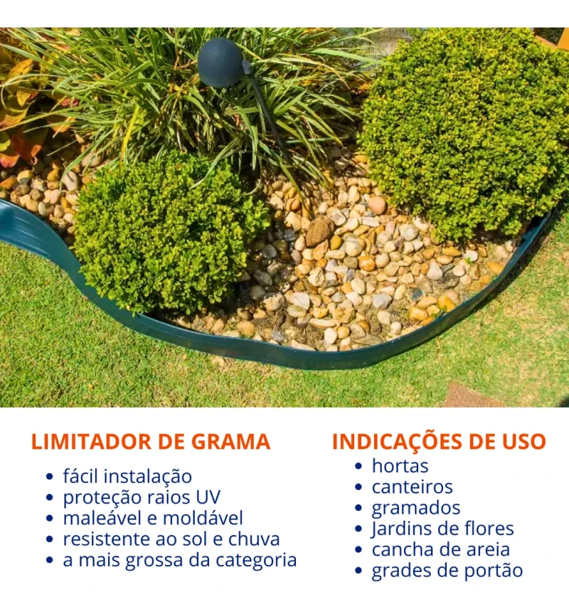 SEPARADOR DE GRAMA FLEXÍVEL 12CM X 50M - KALA