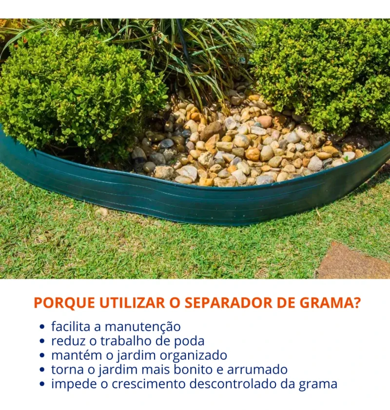 SEPARADOR DE GRAMA FLEXÍVEL 12CM X 50M - KALA
