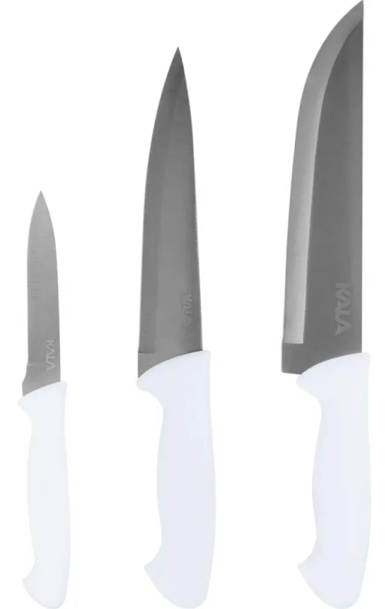 KIT FACAS COZINHA AÇO INOX 3 PEÇAS - KALA