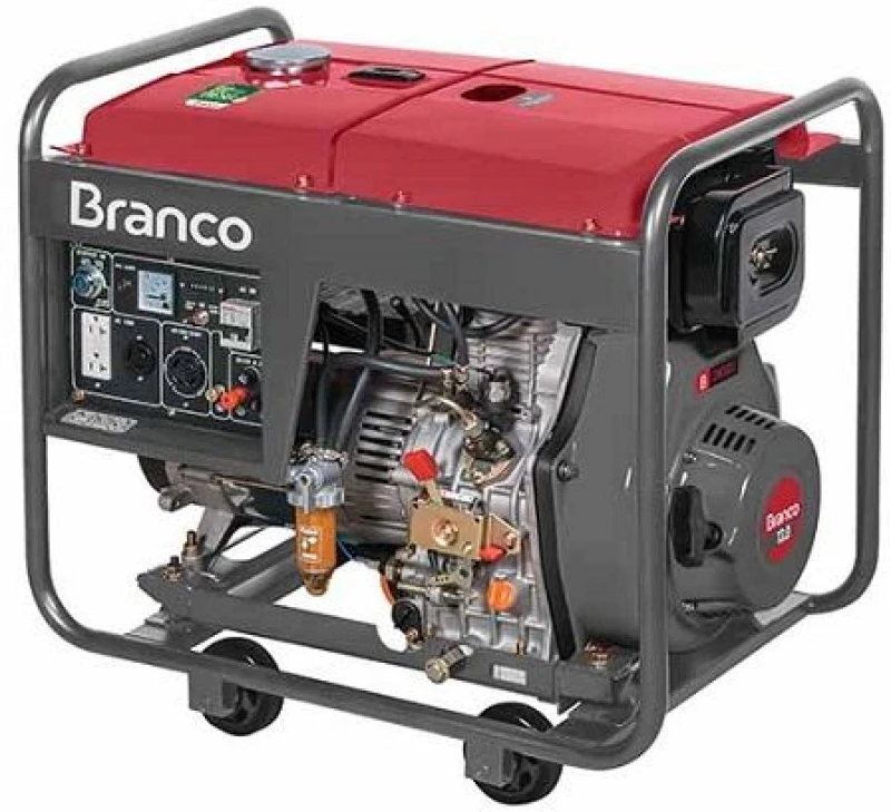 Gerador de Energia a Diesel 6.5 KVA - Monofásico - Partida Elétrica - BD8000E - Branco