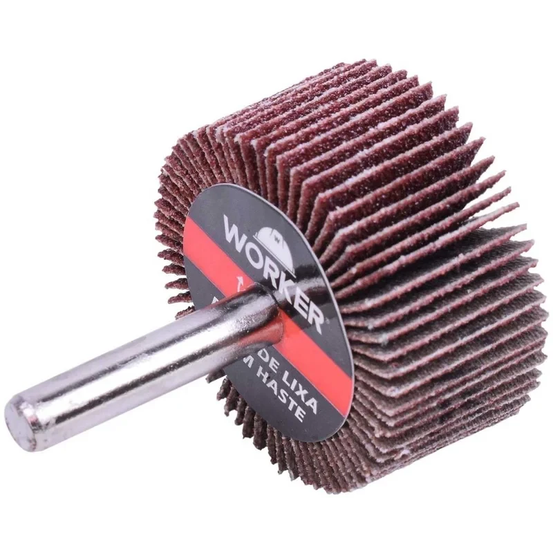 RODA DE LIXA COM HASTE 40MM X 20MM GRÃO 36 - WORKER
